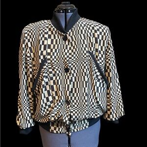 Vintage johnCraig. black/white checkered jacket